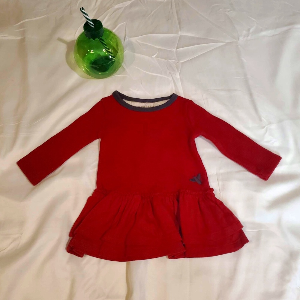 Burt's Bees Baby Holiday Red Thermal Dress